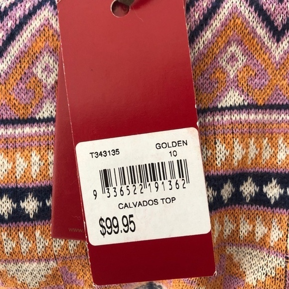 NWT TigerLily Calvados multicolor knit crop top Revolve.com size 6 - Picture 6 of 8